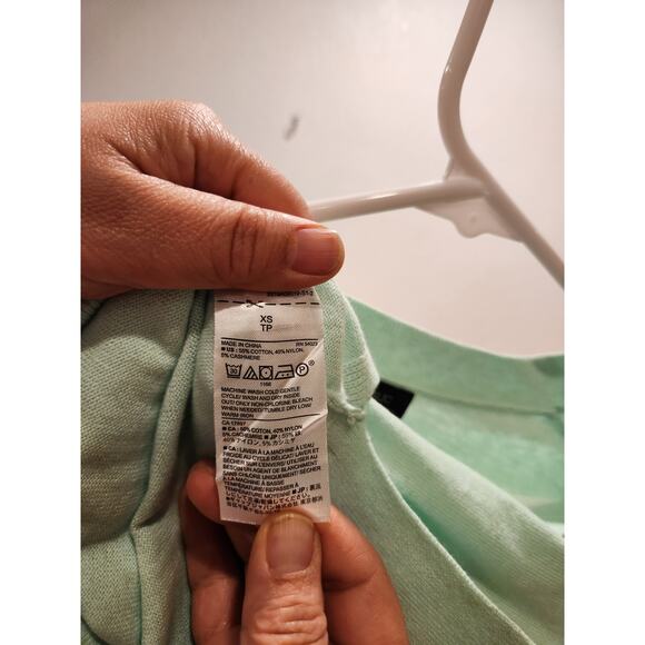 Banana Republic Luxe Yarn Cashmere Blend Sweater XS Mint Green Soft Lightweight - Picture 3 of 3